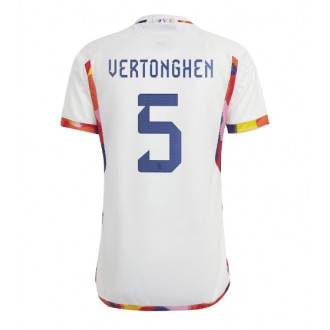 Herren Fußballbekleidung Belgien Jan Vertonghen #5 Auswärtstrikot WM 2022 Kurzarm